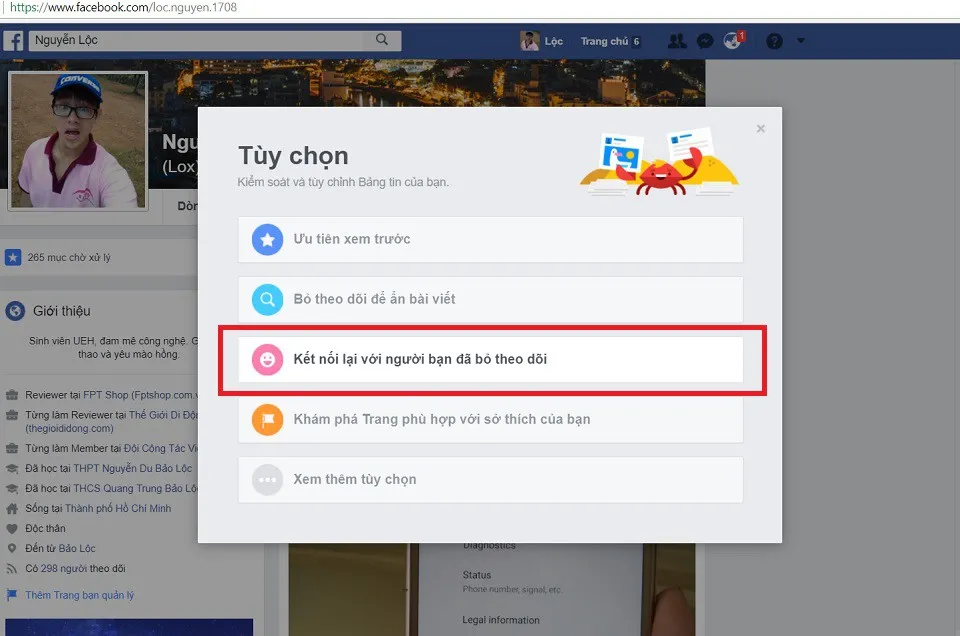 Unfollow/bỏ theo dõi cùng lúc nhiều người trên Facebook chỉ bằng vài cú click chuột