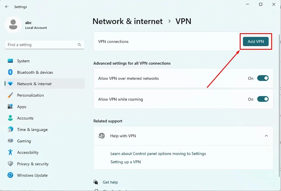 Vài bước đơn giản để cài và sử dụng VPN cho Windows 11