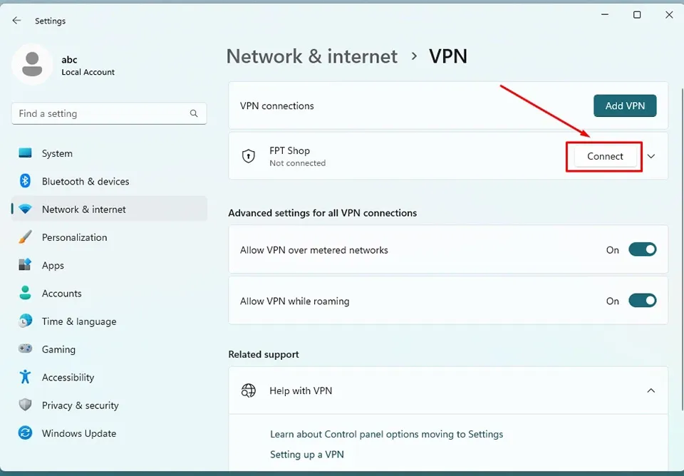 Vài bước đơn giản để cài và sử dụng VPN cho Windows 11