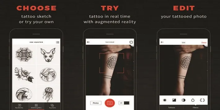Xăm mình không đau, không tốn tiền với ứng dụng INK Hunter