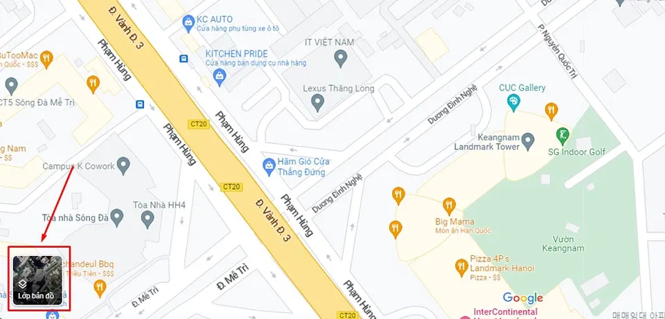 Xem bản đồ thật như cuộc sống với chế độ vệ tinh của Google Maps