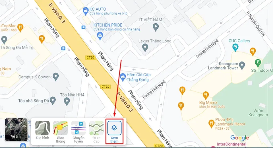 Xem bản đồ thật như cuộc sống với chế độ vệ tinh của Google Maps