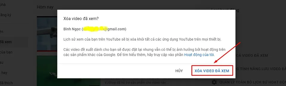 Xóa lịch sử YouTube trên máy tính hoặc điện thoại nhanh chóng